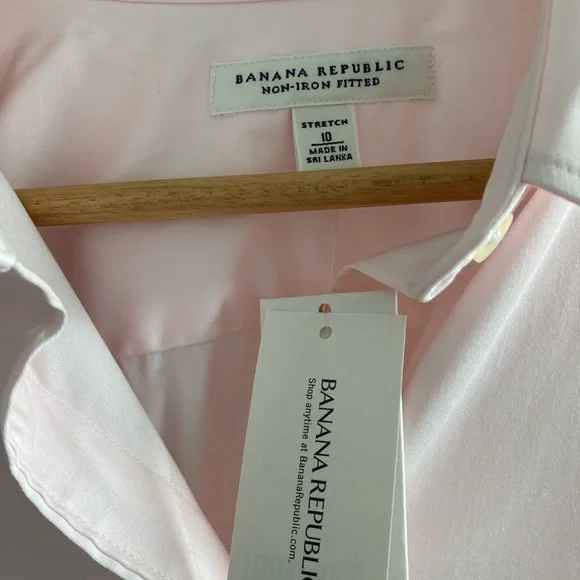 Banana Republic Pink Blouse Tailored Fit - Picture 2 of 10